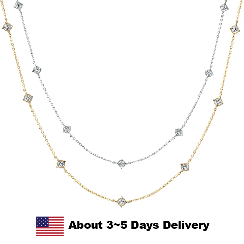 Ожерелья с бриллиантами из муассанита 3 мм для женщин с покрытием из белого золота 18 карат, стерлинговое серебро 925 пробы, тонкая цепочка-колье, ожерелье, подарок на годовщину
Ожерелья с бриллиантами из муассанита 3 мм для женщин с покрытием из белого золота 18 карат, стерлинговое серебро 925 пробы, тонкая цепочка-колье, ожерелье, подарок на годовщину