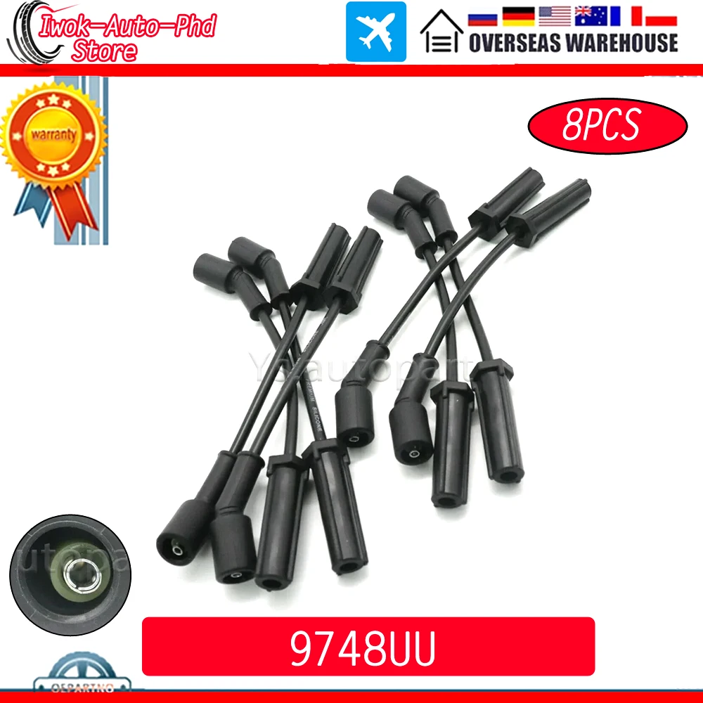 Ignition Spark Plug Wire Kit Set Cable 9748UU XUAN 8pcs for Chevrolet Camaro Silverado Express GMC Sierra Savana Yukon Hummer
Ignition Spark Plug Wire Kit Set Cable 9748UU XUAN 8pcs for Chevrolet Camaro Silverado Express GMC Sierra Savana Yukon Hummer