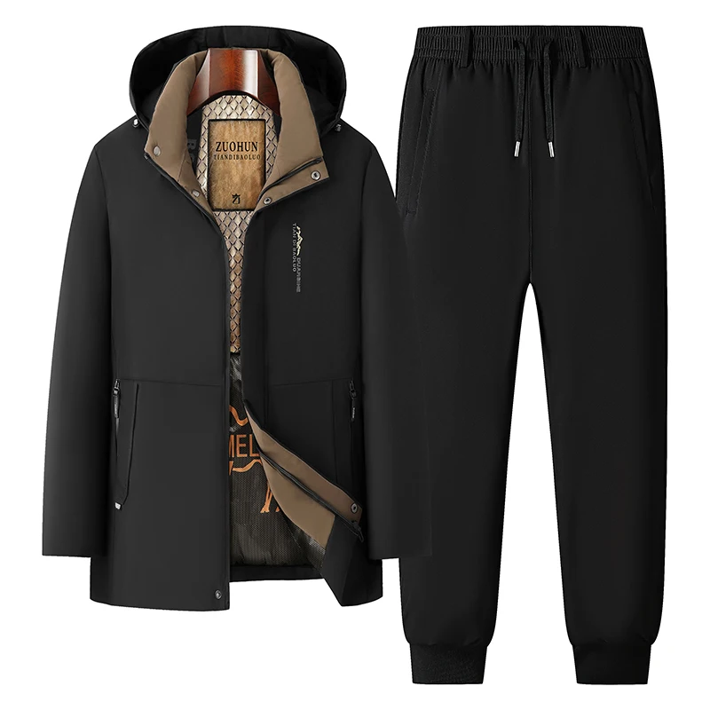 Мужской утепленный хлопковый костюм-двойка (куртка и брюки) для мужчин среднего возраста: ветрозащитный, теплый, зимний, прямого кроя
Мужской утепленный хлопковый костюм-двойка (куртка и брюки) для мужчин среднего возраста: ветрозащитный, теплый, зимний, прямого кроя