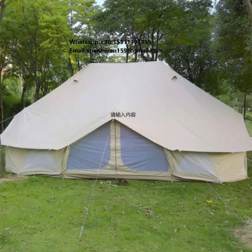 Emperor Bell Tent Large Luxury 6x4m Waterproof Twin Poles Heavy Canvas Tent for Outdoor Glamping and Family Hiking
Emperor Bell Tent Large Luxury 6x4m Waterproof Twin Poles Heavy Canvas Tent for Outdoor Glamping and Family Hiking