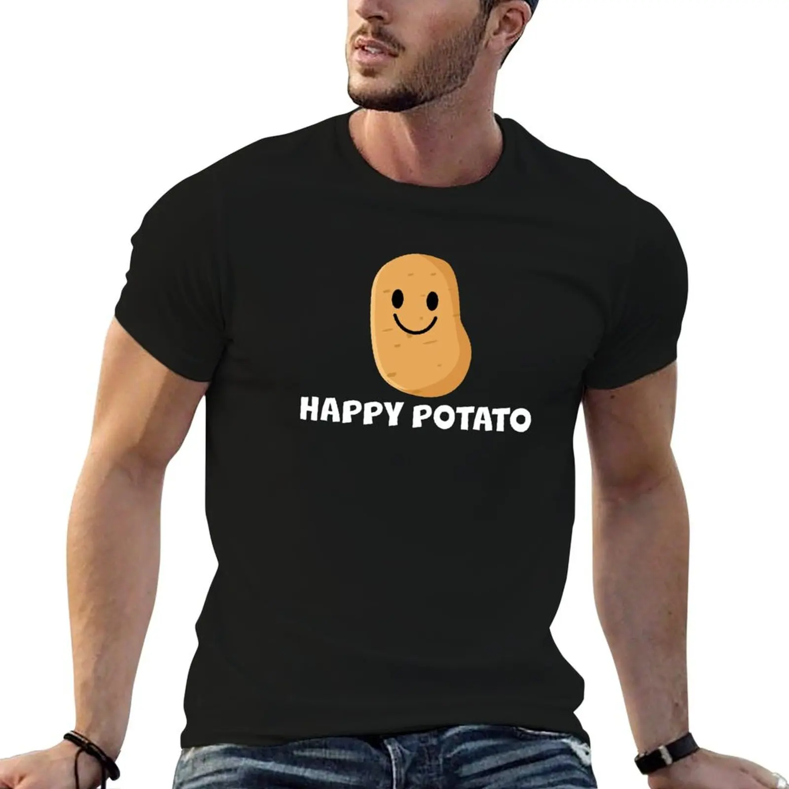 Happy Potato - White T-Shirt baggy shirts summer 2025 Short sleeve tee summer clothes funny t shirts men
Happy Potato - White T-Shirt baggy shirts summer 2025 Short sleeve tee summer clothes funny t shirts men