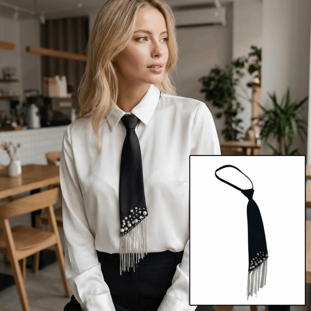 Korean Style Lazy Person Neck Tie with Tassel Casual Hand-beaded Long Necktie Temperament Easy To Wear Shirt Tie Daily Wear
Korean Style Lazy Person Neck Tie with Tassel Casual Hand-beaded Long Necktie Temperament Easy To Wear Shirt Tie Daily Wear