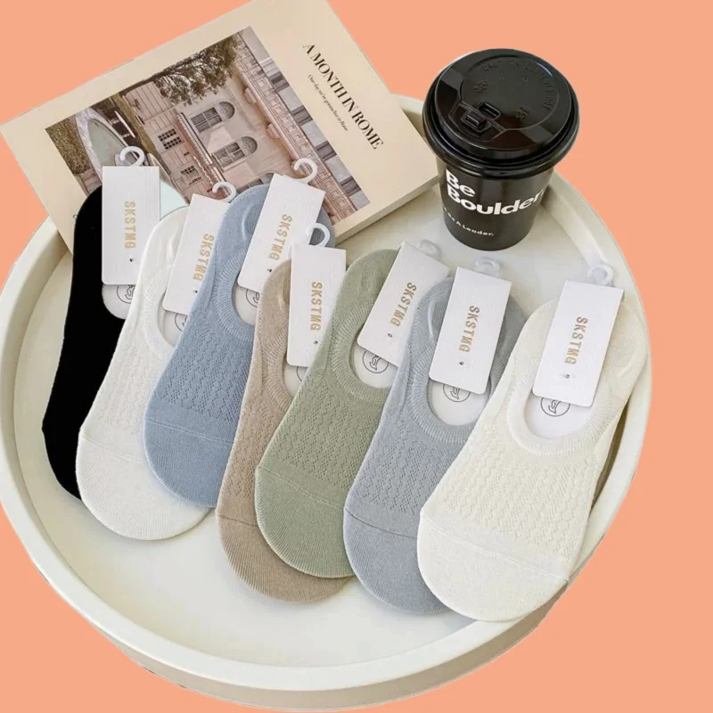 5/10 Pairs Breathable Non Slip Shallow Mouth Invisible Socks Solid Color High Quality New Mesh Short Socks Boat Socks For Women
5/10 Pairs Breathable Non Slip Shallow Mouth Invisible Socks Solid Color High Quality New Mesh Short Socks Boat Socks For Women