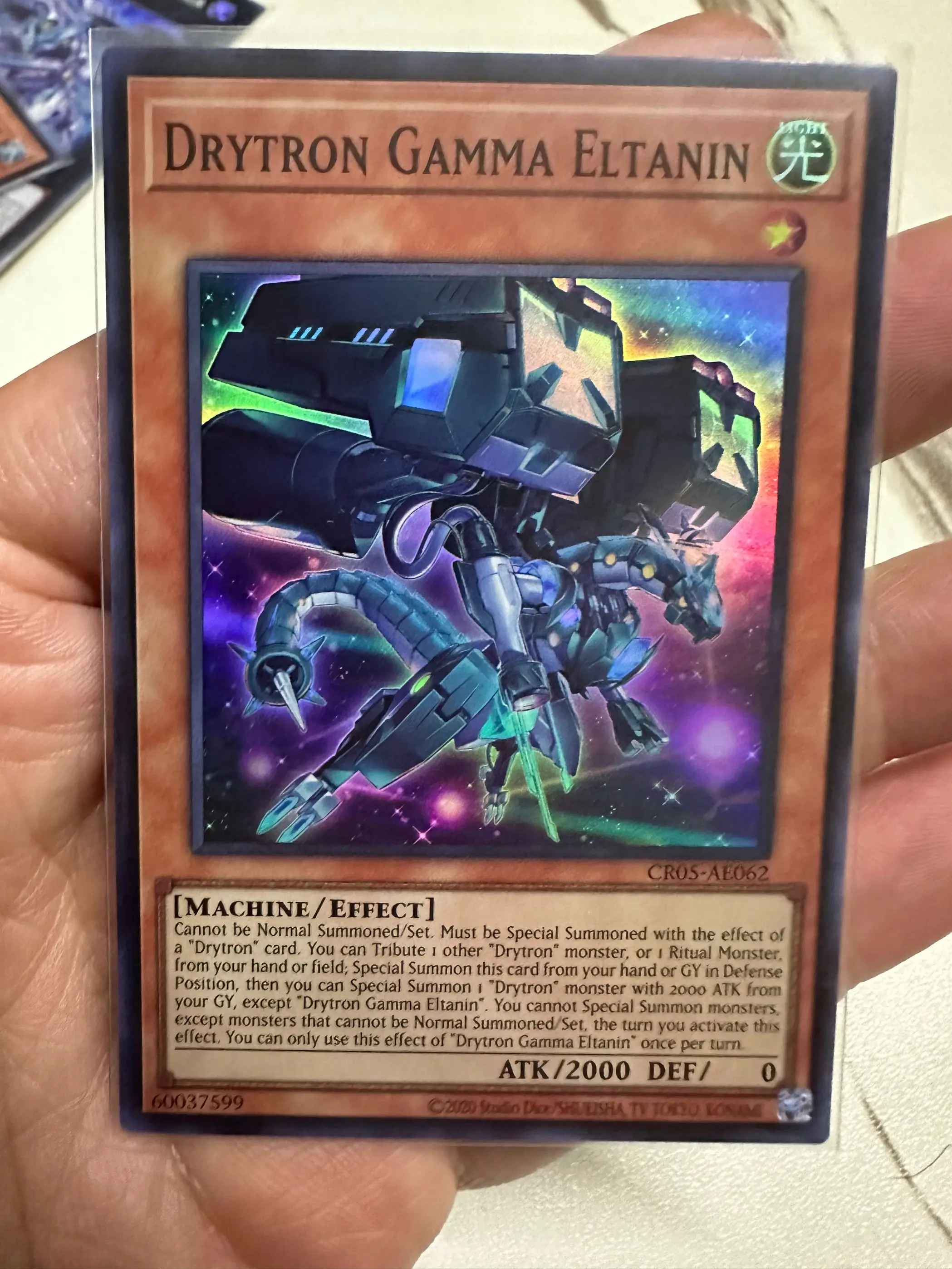 Yugioh KONAMI Duel Monsters CR05-AE062 Drytron Gamma Eltanin Super Rare Asian English Collection Mint Card
Yugioh KONAMI Duel Monsters CR05-AE062 Drytron Gamma Eltanin Super Rare Asian English Collection Mint Card