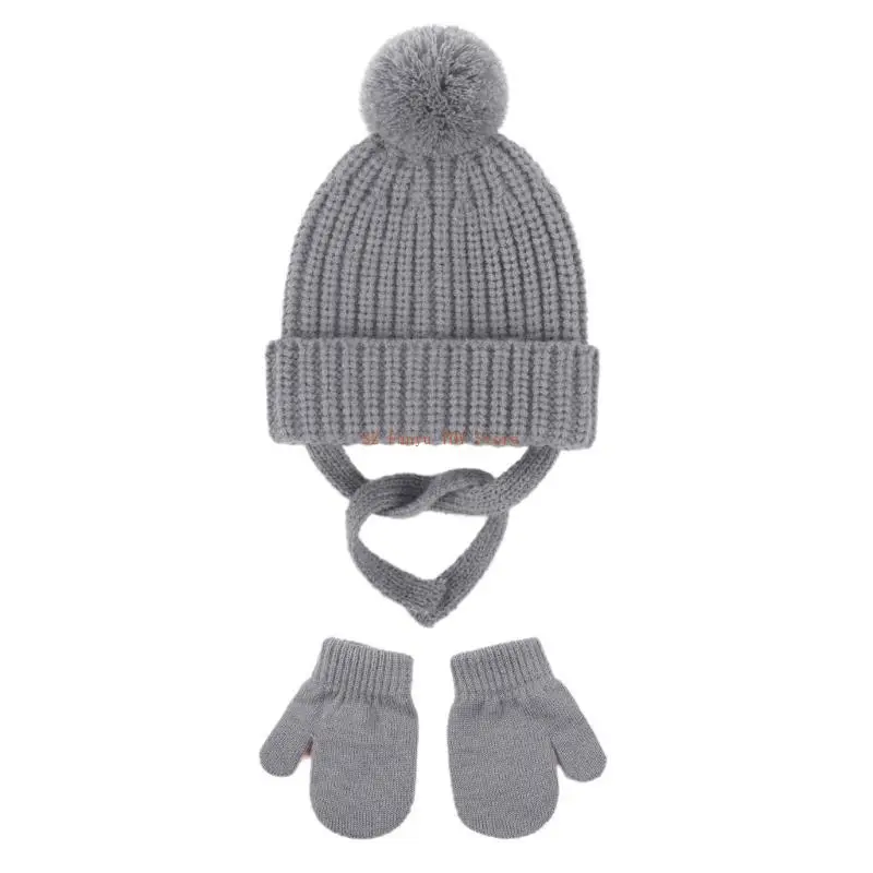 96GC Soft & Comfortable Knitted Bonnet Caps with Pom Decor Including Matching Mittens
96GC Soft & Comfortable Knitted Bonnet Caps with Pom Decor Including Matching Mittens