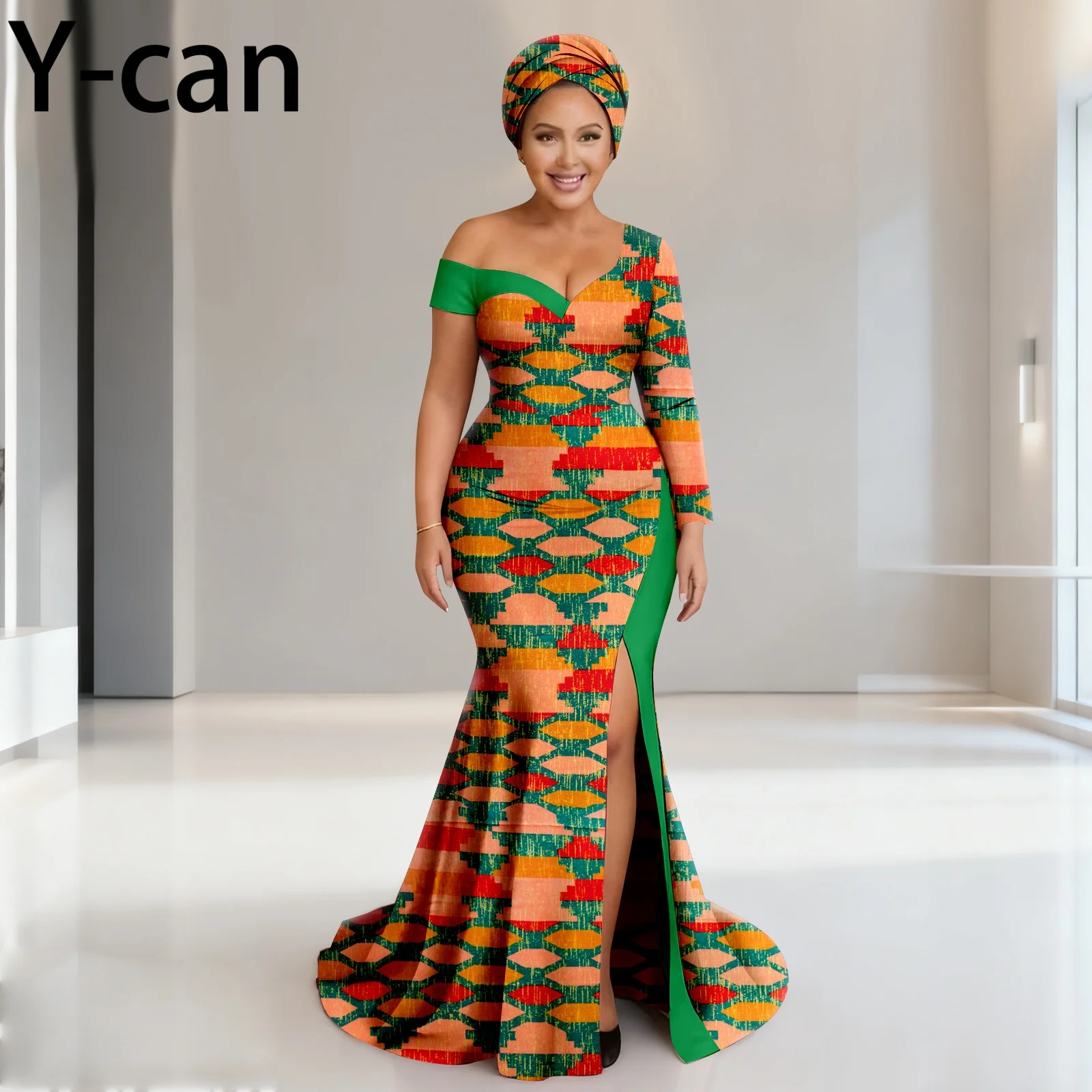 African Dresses for Women Dashiki Ankara Print High Slit Floor Length Dress Match Turban Traditional Wedding Dress 2525194
African Dresses for Women Dashiki Ankara Print High Slit Floor Length Dress Match Turban Traditional Wedding Dress 2525194