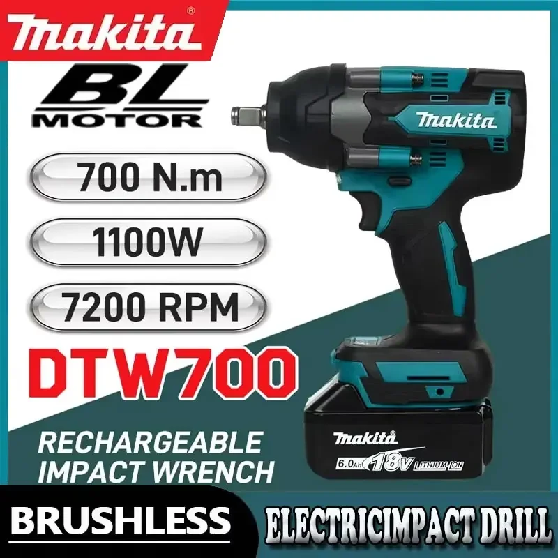 Makita Electric Wrench DTW700 Brushless Multi functional Rechargeable 18V Lithium Battery Auto Repair High Torque Impact Wrench
Makita Electric Wrench DTW700 Brushless Multi functional Rechargeable 18V Lithium Battery Auto Repair High Torque Impact Wrench
