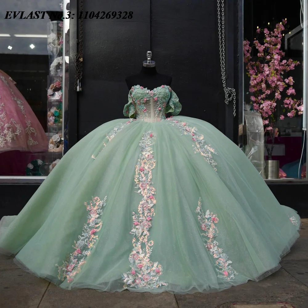 EVLAST индивидуальное платье Quinceanera диаметром 2025 года, бальное платье с цветочной аппликацией и бисером, корсет Sweet 16, Vestidos De 15 Anos E3Q652
EVLAST индивидуальное платье Quinceanera диаметром 2025 года, бальное платье с цветочной аппликацией и бисером, корсет Sweet 16, Vestidos De 15 Anos E3Q652