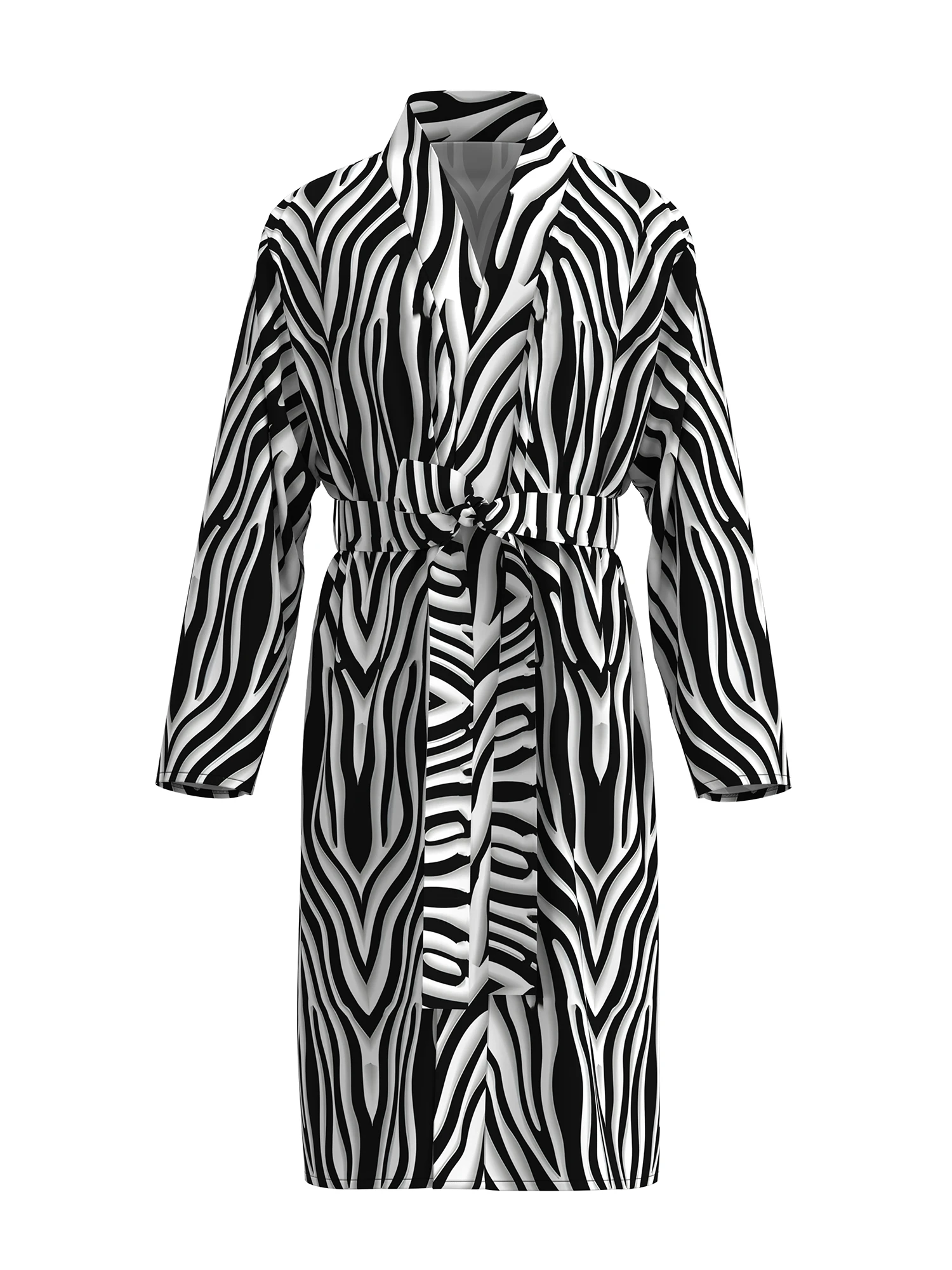 3D digital printing zebra stripe comfortable skin-friendly nightgown men's long-sleeved thin bathrobe home fun
3D digital printing zebra stripe comfortable skin-friendly nightgown men's long-sleeved thin bathrobe home fun