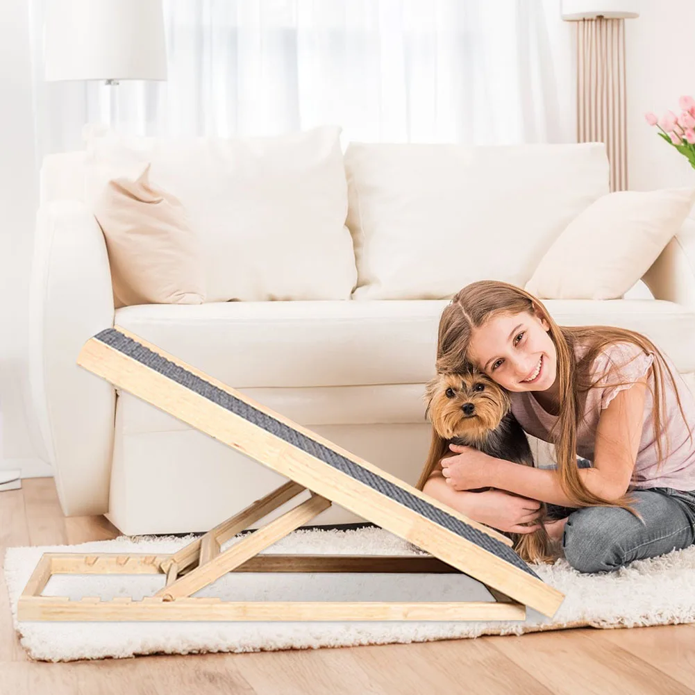 Wooden Dog Cat Ramp 3/4 Levels Height Adjustable Foldable Pet Ladder Non-Slip Versatile for Indoor High Bed Couch
Wooden Dog Cat Ramp 3/4 Levels Height Adjustable Foldable Pet Ladder Non-Slip Versatile for Indoor High Bed Couch