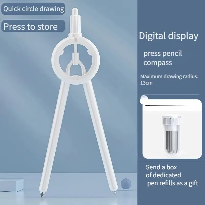 Junior High and Senior High School Students Specialized Drawing Ruler Set Digital Display Press Compass Plastic for Exam Art Use
Junior High and Senior High School Students Specialized Drawing Ruler Set Digital Display Press Compass Plastic for Exam Art Use