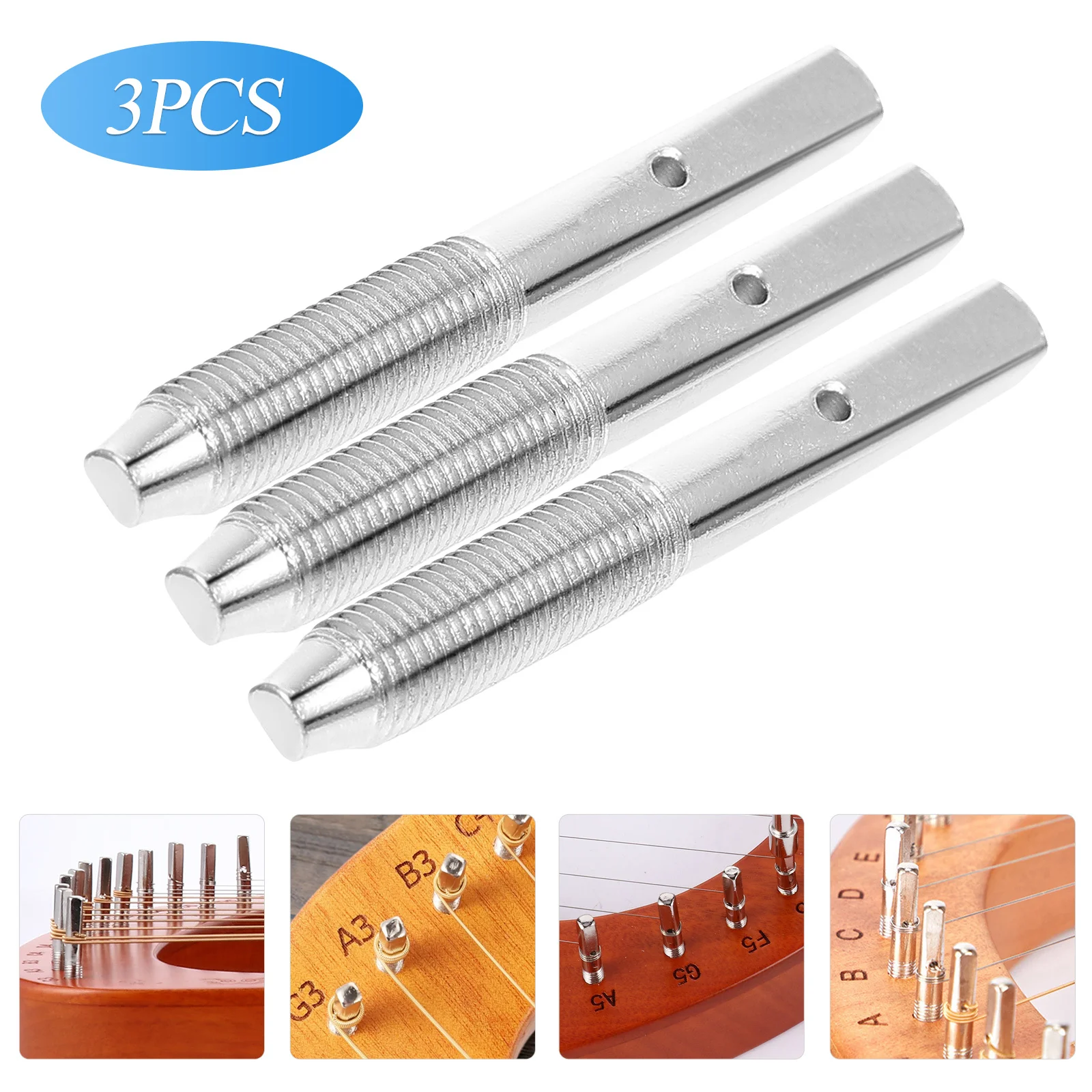 3Pcs Professional Lyre Pegs Sturdy String Tuning Accessories for Lyre Harp Scratch-Free Design Longevity Enhanced Functionality