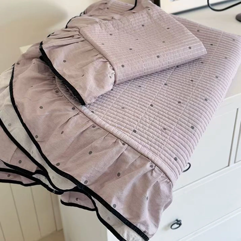 3pcs Bedspread Pillowcase Lace Printed Quilted Bed Cover Twin Queen King Bedding Set Single Double Bed Skirt Non Slip Sheet
3pcs Bedspread Pillowcase Lace Printed Quilted Bed Cover Twin Queen King Bedding Set Single Double Bed Skirt Non Slip Sheet