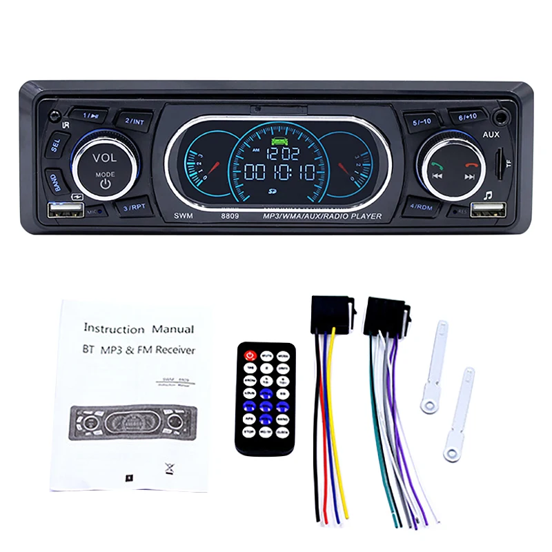 Bluetooth 1-Din Car Stereo Audio In-Dash MP3 Radio Player Support USB TF AUX FM Receiver With Remote Control & USB Port
Bluetooth 1-Din Car Stereo Audio In-Dash MP3 Radio Player Support USB TF AUX FM Receiver With Remote Control & USB Port