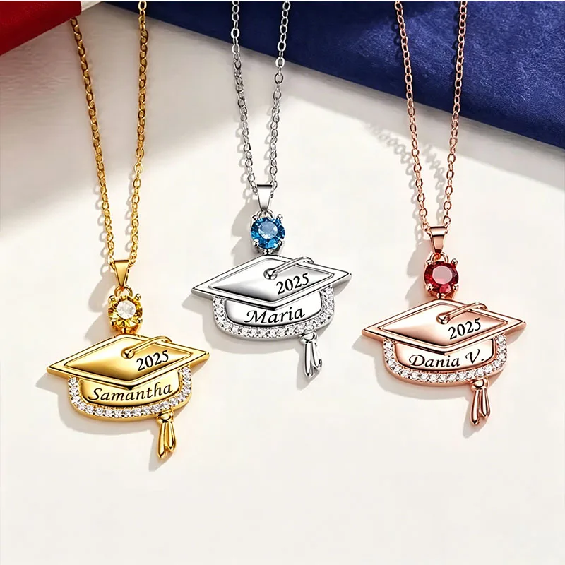 Custom Name Graduation Cap Necklace for Her Graduate Personalized Engraved Class of Graduation Pendant College Graduation Gifts
Custom Name Graduation Cap Necklace for Her Graduate Personalized Engraved Class of Graduation Pendant College Graduation Gifts