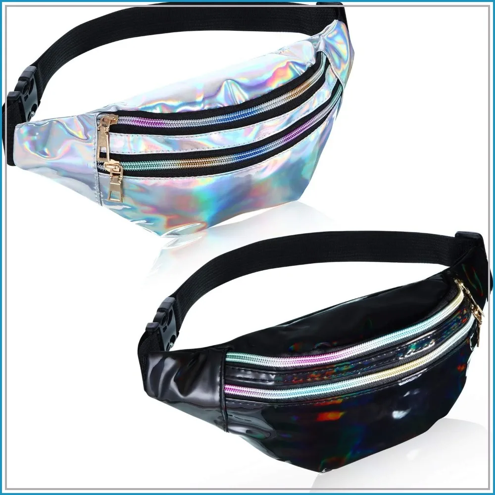 2 Pieces Holographic Fanny Pack for Women Colorful Sport Waist Bag
2 Pieces Holographic Fanny Pack for Women Colorful Sport Waist Bag