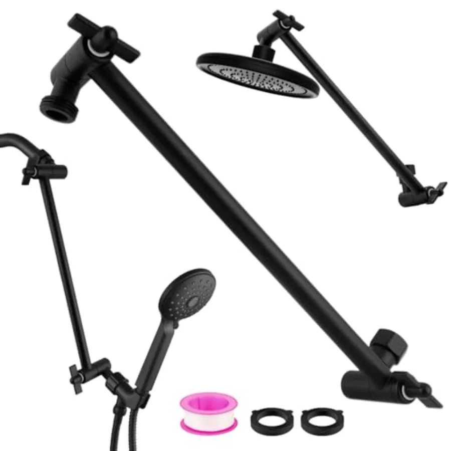 Stainless Steel Adjustable Shower Extension Arm, 12 In, Plated, Universal Connector, Easy To Adjust, Includes 1 PCS Arm and Tap
Stainless Steel Adjustable Shower Extension Arm, 12 In, Plated, Universal Connector, Easy To Adjust, Includes 1 PCS Arm and Tap