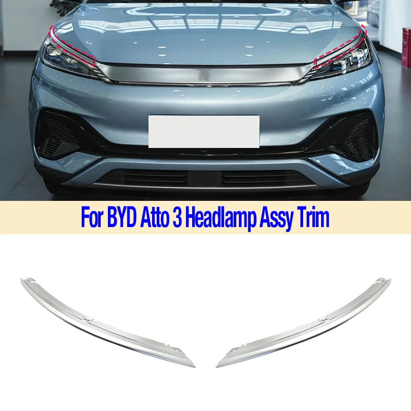 For BYD Atto 3 Head Light Head Lamp ABS Trim Headlight Headlamp Silver Matte Strip Front Light Assembly Assy Car Accessories
For BYD Atto 3 Head Light Head Lamp ABS Trim Headlight Headlamp Silver Matte Strip Front Light Assembly Assy Car Accessories