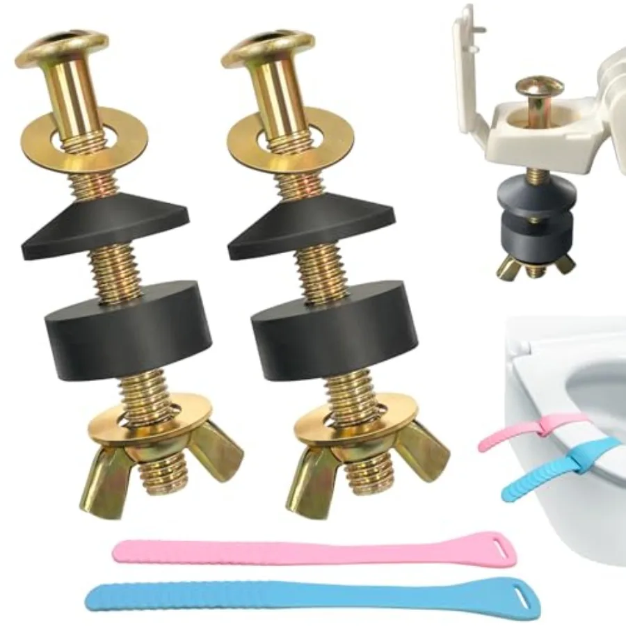 Toilet Seat Screws Replacement Kit Toilet Seat Bolts Replacement Kit Metal Toilet Seat Fastener with Toilet Seat Lifter Tab Toi
Toilet Seat Screws Replacement Kit Toilet Seat Bolts Replacement Kit Metal Toilet Seat Fastener with Toilet Seat Lifter Tab Toi