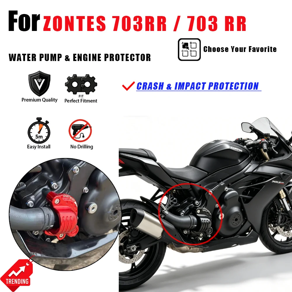 For ZONTES 703RR 703 RR Motorcycle Water Pump Protector Guard Engine Decorative Cover Accesorios Moto Protector Motor Parts
For ZONTES 703RR 703 RR Motorcycle Water Pump Protector Guard Engine Decorative Cover Accesorios Moto Protector Motor Parts