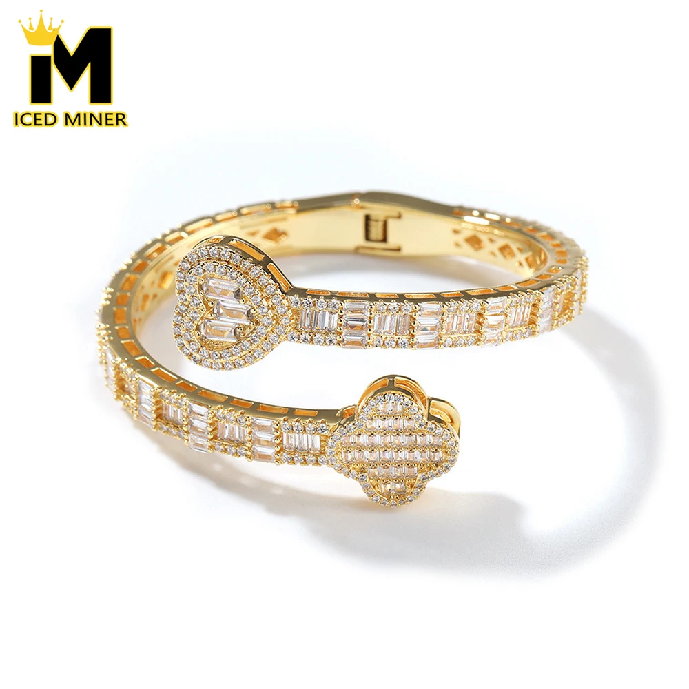 Love Clover Zircon Bracelet Iced Out Fashion Bracelets For Men Women Brass Hip Hop Jewelry Free Shipping
Love Clover Zircon Bracelet Iced Out Fashion Bracelets For Men Women Brass Hip Hop Jewelry Free Shipping