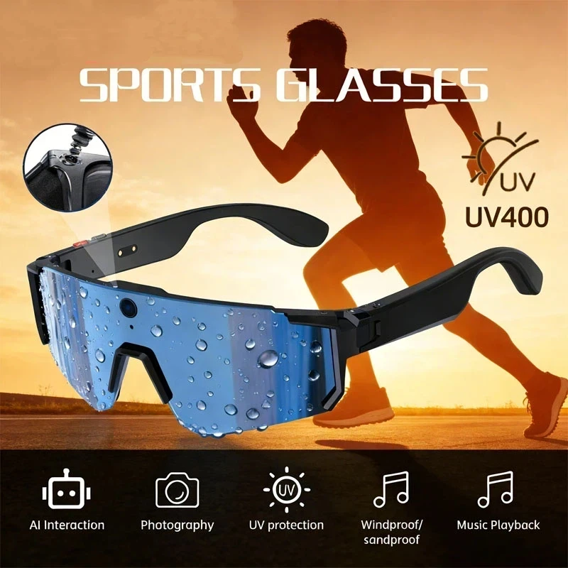 4K Polarized AI Smart Sunglasses, 800W HD Camera, Bluetooth Hands-Free Call with Real-Time Translation for Men Cycling
4K Polarized AI Smart Sunglasses, 800W HD Camera, Bluetooth Hands-Free Call with Real-Time Translation for Men Cycling