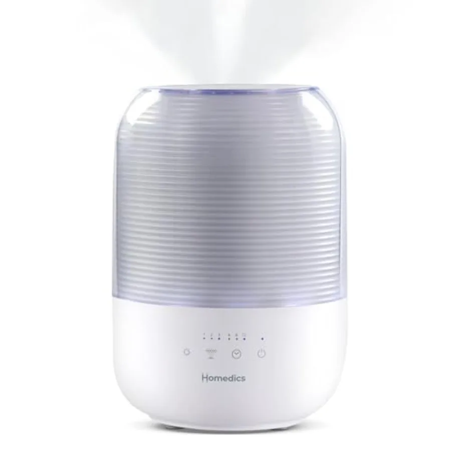 Ultrasonic Cool Mist Humidifier Top-Fill 3L Water Tank Covers 395 sq. ft 35-Hour Runtime 3 Mist Settings Clean Tank Tech Auto-O
Ultrasonic Cool Mist Humidifier Top-Fill 3L Water Tank Covers 395 sq. ft 35-Hour Runtime 3 Mist Settings Clean Tank Tech Auto-O