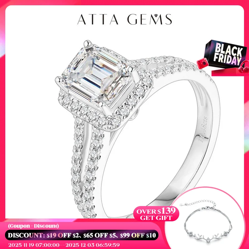 ATTAGEMS 925 Sterling Silver Moissanite Ring Emearld Cut 1.0CT VVS1 D Color Moissanite Pass Diamond Test for Women Elegant Rings
ATTAGEMS 925 Sterling Silver Moissanite Ring Emearld Cut 1.0CT VVS1 D Color Moissanite Pass Diamond Test for Women Elegant Rings
