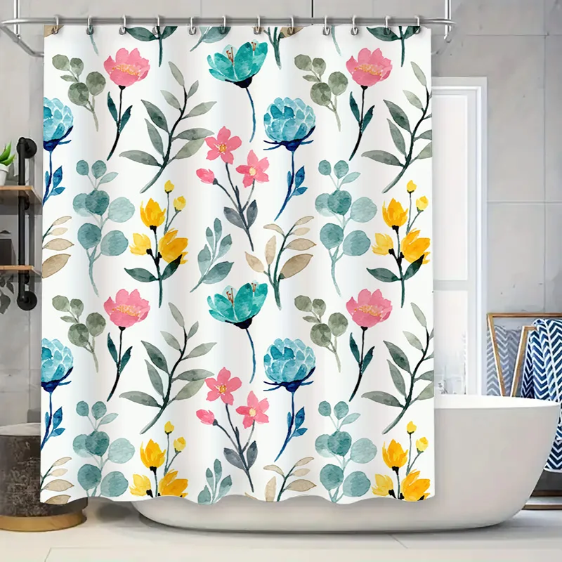 Modern Floral Shower Curtain Waterproof Bath Decor Home Decoration Artistic Watercolor Flowers Print Bathroom Liner
Modern Floral Shower Curtain Waterproof Bath Decor Home Decoration Artistic Watercolor Flowers Print Bathroom Liner