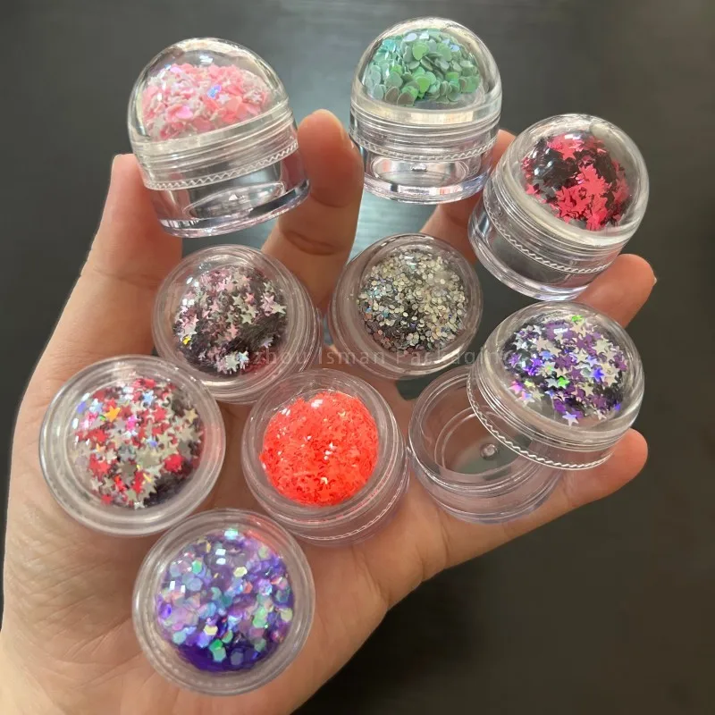 50Pcs Mini Transparent Clear Shiny Ball Shape 5g Eye Cream Case Lip Balm Container Empty Cream Jar with Inner Glitter Top
50Pcs Mini Transparent Clear Shiny Ball Shape 5g Eye Cream Case Lip Balm Container Empty Cream Jar with Inner Glitter Top