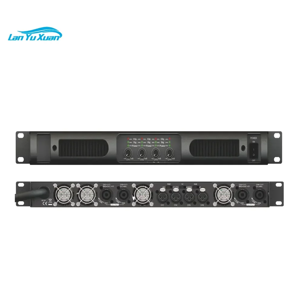 Professional 1200 Watts 4-Channel Digital Amplifier Strong Powerful with Class D Output Circuitry Driving Subwoofer Stage
Professional 1200 Watts 4-Channel Digital Amplifier Strong Powerful with Class D Output Circuitry Driving Subwoofer Stage