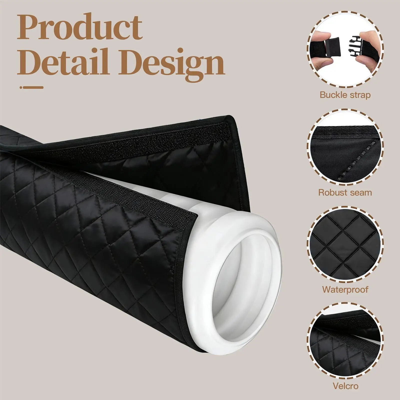 Portable Ac Hose Insulation Sleeve Waterproof Adjustable Fits 5.8-6 Inch Portable Air Conditioner Hose Insulation Wrap for home
Portable Ac Hose Insulation Sleeve Waterproof Adjustable Fits 5.8-6 Inch Portable Air Conditioner Hose Insulation Wrap for home