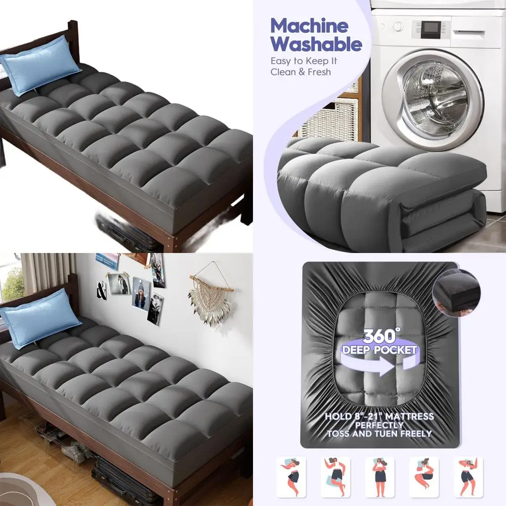 Наматрасник Twin XL для поддержки спины, плюшевая подушка, карман 8-21, мягкий чехол с наполнителем
Наматрасник Twin XL для поддержки спины, плюшевая подушка, карман 8-21, мягкий чехол с наполнителем