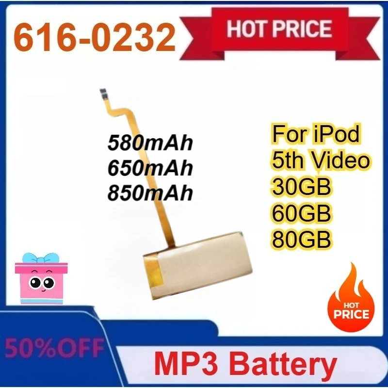 New 850mAh 616-0232 30GB 60GB 80GB 160GB Battery for IPod Fits for 5th Gen Video A1238 and For 6th Gen Classic Thick 
New 850mAh 616-0232 30GB 60GB 80GB 160GB Battery for IPod Fits for 5th Gen Video A1238 and For 6th Gen Classic Thick