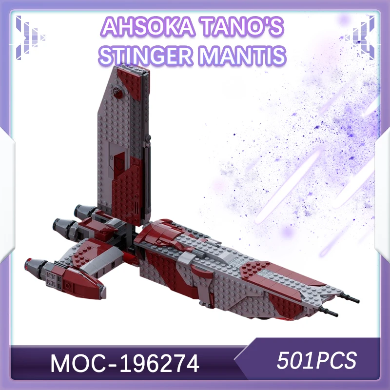 MOC- 196274 Звездная битва Асока Тано Стинггер Богомол Строительный блок Сборка деформируемого крыла Модель военного корабля Игрушки Подарки 501 шт.
MOC- 196274 Звездная битва Асока Тано Стинггер Богомол Строительный блок Сборка деформируемого крыла Модель военного корабля Игрушки Подарки 501 шт.