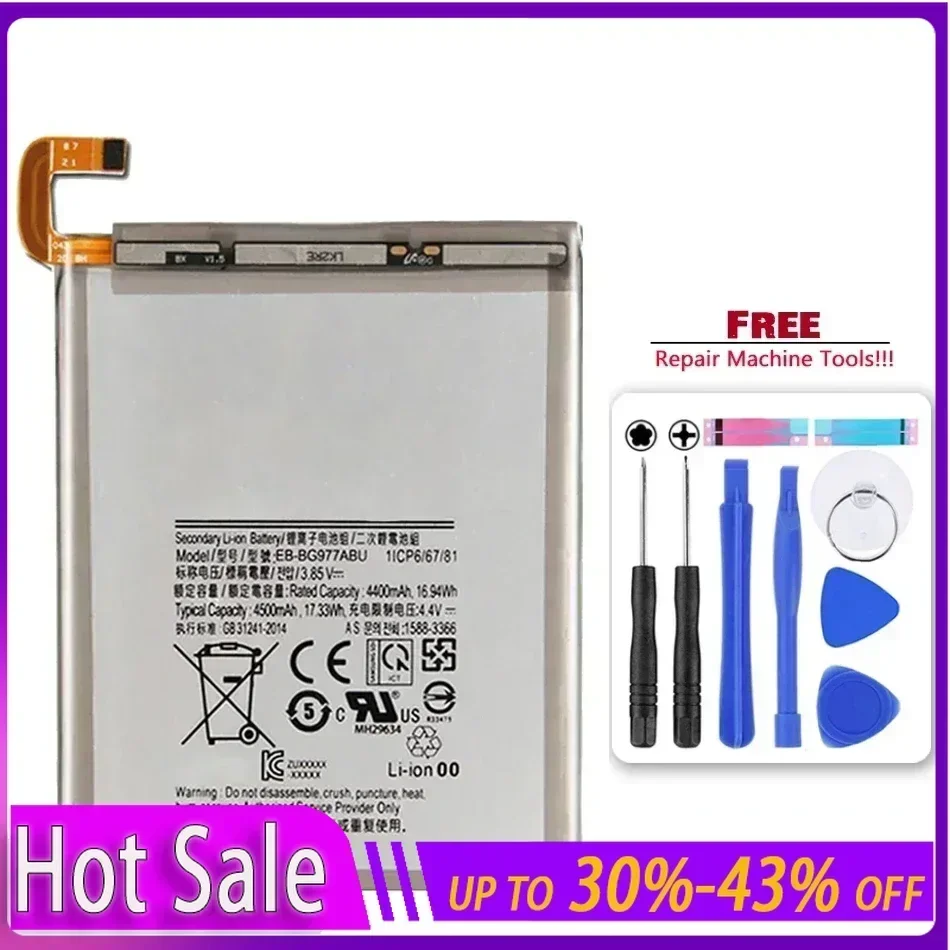 Battery EB-BG977ABU for Samsung Galaxy S10 5G Version SM-G977 SM-G977B/T G977U G977N G9770 Bateria Batteries + Free Tools
Battery EB-BG977ABU for Samsung Galaxy S10 5G Version SM-G977 SM-G977B/T G977U G977N G9770 Bateria Batteries + Free Tools