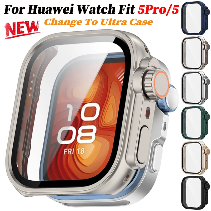 Change To Ultra Case for Huawei Watch Fit 5Pro Tempered Glass Cases Screen Protector for Huawei Fit5 Upgrade to Ultra
Change To Ultra Case for Huawei Watch Fit 5Pro Tempered Glass Cases Screen Protector for Huawei Fit5 Upgrade to Ultra