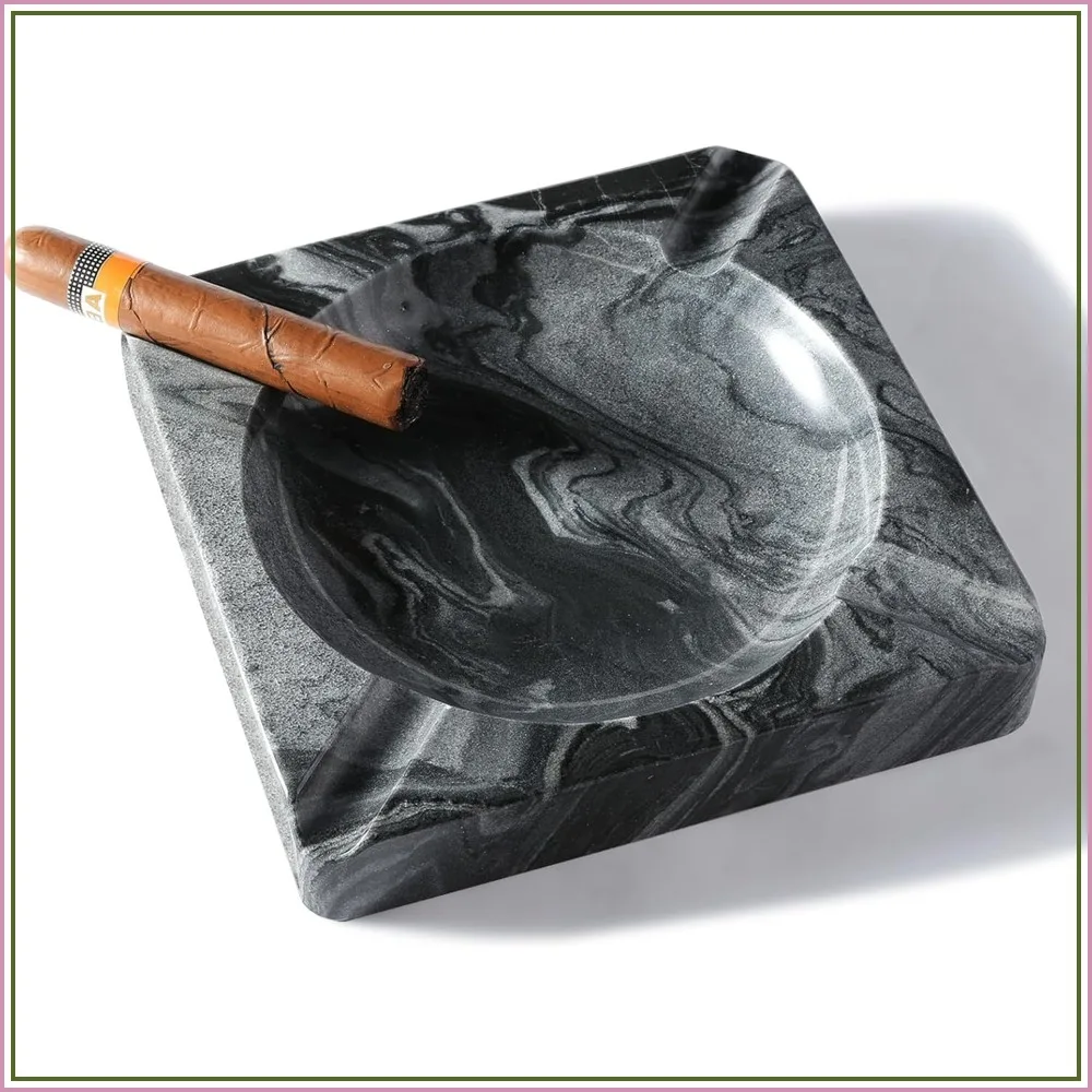 7.28" Large Square Marble Cigar Ashtray, Natural African Stone, Smoking Accessory for Patio, Home, Office, Hotel
7.28" Large Square Marble Cigar Ashtray, Natural African Stone, Smoking Accessory for Patio, Home, Office, Hotel