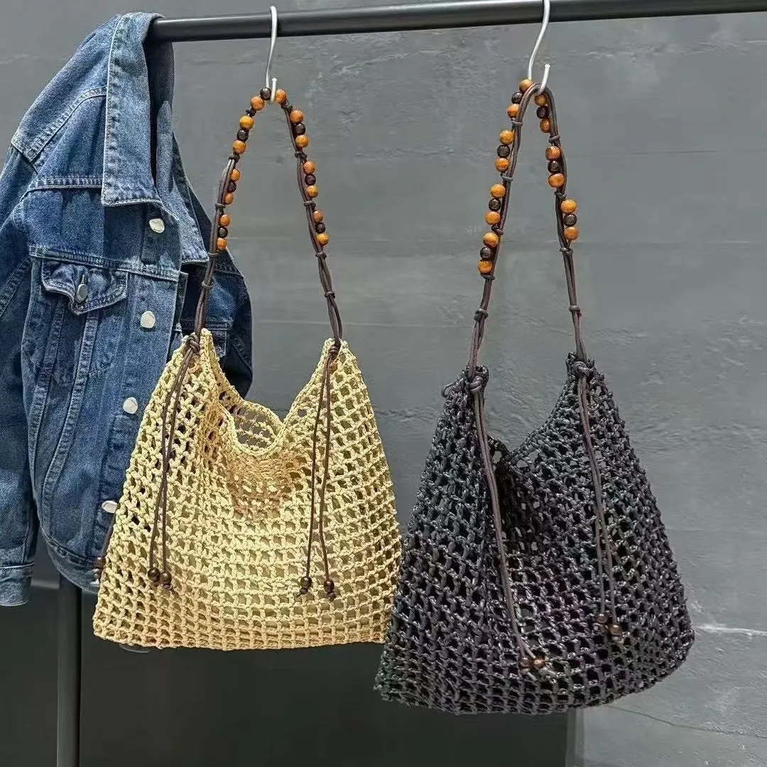 Summer Woven Beach Bag Women Mesh Rope Knitted Handbags Reticulate Hollow Shoulder Bag Ladies Travel Large Capacity Shopper Tote
Summer Woven Beach Bag Women Mesh Rope Knitted Handbags Reticulate Hollow Shoulder Bag Ladies Travel Large Capacity Shopper Tote