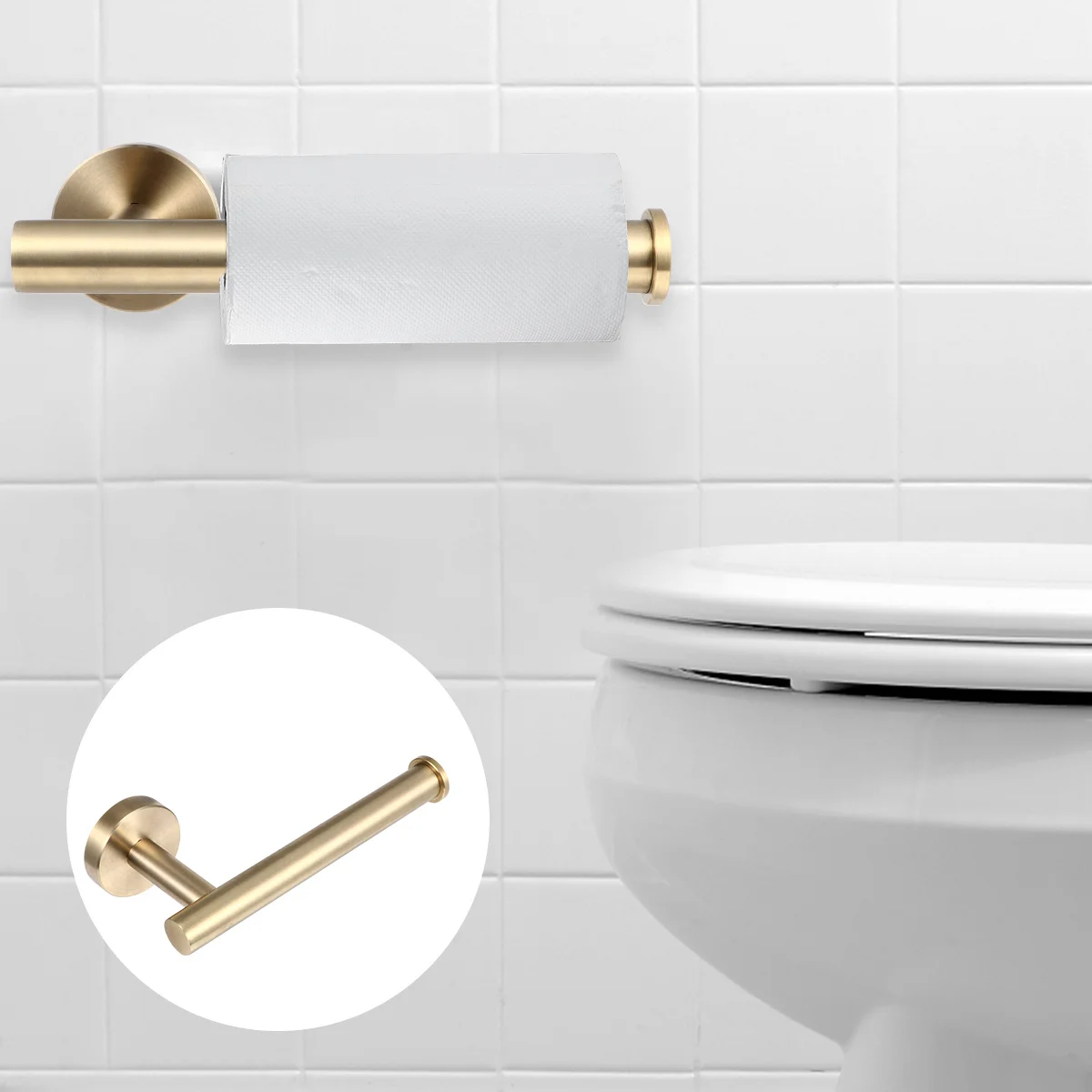 Золотая стойка для туалетной бумаги, дизайн без перфорации, легко чистящаяся полка для ванной комнаты, крючок для полотенец, креативное универсальное бумажное полотенце
Золотая стойка для туалетной бумаги, дизайн без перфорации, легко чистящаяся полка для ванной комнаты, крючок для полотенец, креативное универсальное бумажное полотенце