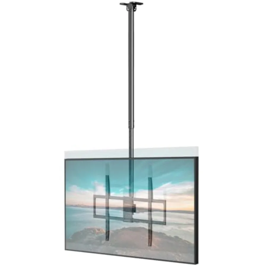 Ceiling TV Mount for 100-inch 4K TVs Heavy-Duty Steel Black Bracket with Adjustable Height Supports up to 176 lbs and VESA 800x
Ceiling TV Mount for 100-inch 4K TVs Heavy-Duty Steel Black Bracket with Adjustable Height Supports up to 176 lbs and VESA 800x