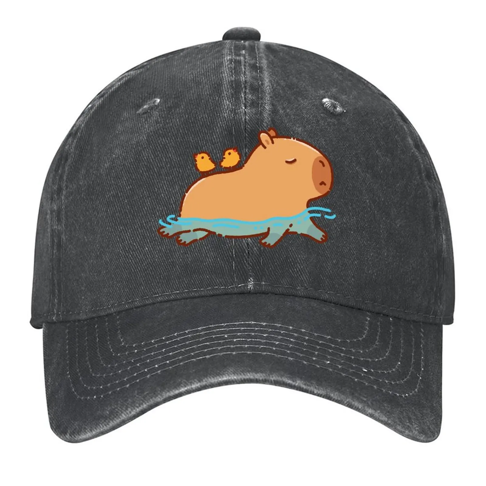 Capybara swimming with two birds on his back Baseball Cap hats on offer Hip Hop Hood Beach Bag Women Caps Men's
Capybara swimming with two birds on his back Baseball Cap hats on offer Hip Hop Hood Beach Bag Women Caps Men's