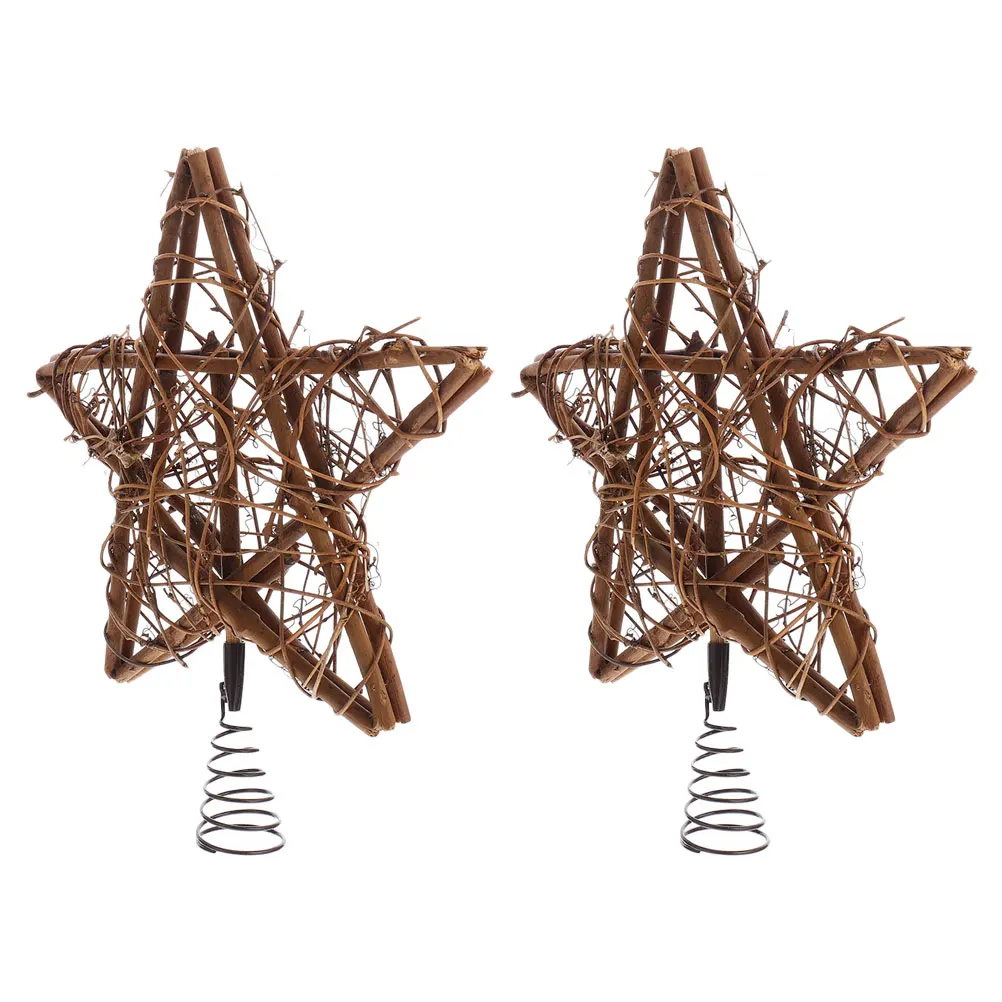 2pcs Christmas Tree Topper Star Decor Five-Pointed Wood Ornament Diy Rustic Treetop Decoration Xmas Party Decor Prop
2pcs Christmas Tree Topper Star Decor Five-Pointed Wood Ornament Diy Rustic Treetop Decoration Xmas Party Decor Prop