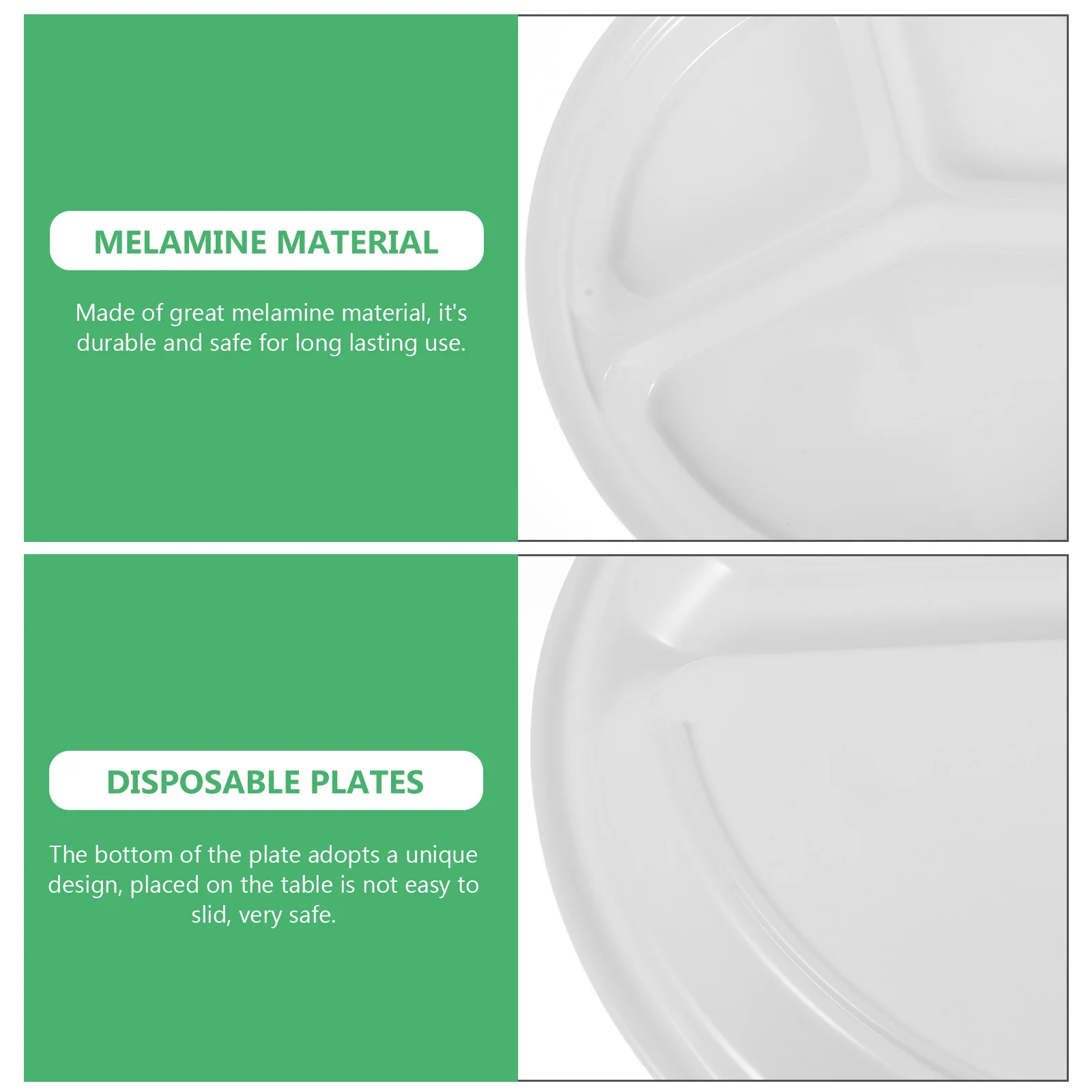 4Pcs Melamine Fast Food Plates Safe Household Divided Plates Non-Slip Bottom Home Hotel Multi-Function Dinner Accessory
4Pcs Melamine Fast Food Plates Safe Household Divided Plates Non-Slip Bottom Home Hotel Multi-Function Dinner Accessory