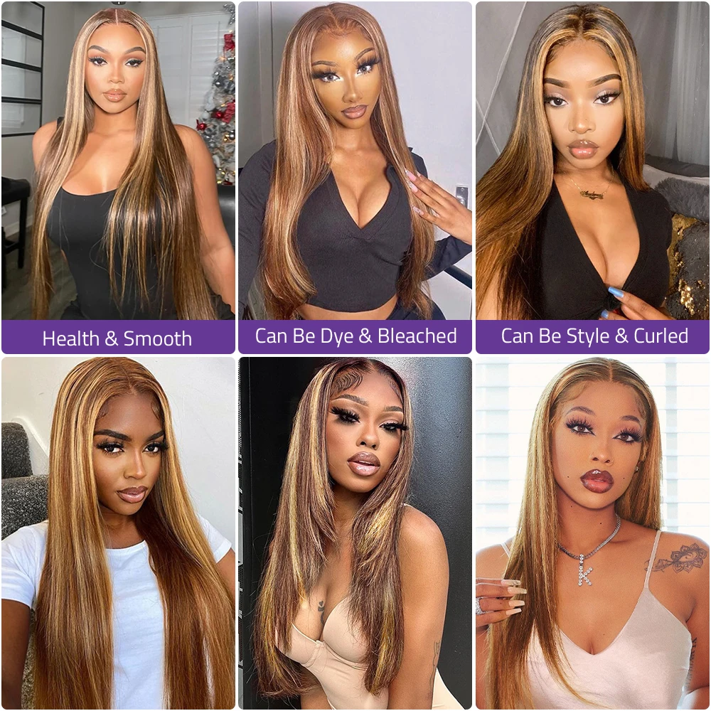 30 40 Inch Highlight Straight Lace Front Human Hair Wigs 13X4 Full Lace Wig PrePlucked Brazilian Blonde P4/27 Colored Frontal Wig
30 40 Inch Highlight Straight Lace Front Human Hair Wigs 13X4 Full Lace Wig PrePlucked Brazilian Blonde P4/27 Colored Frontal Wig