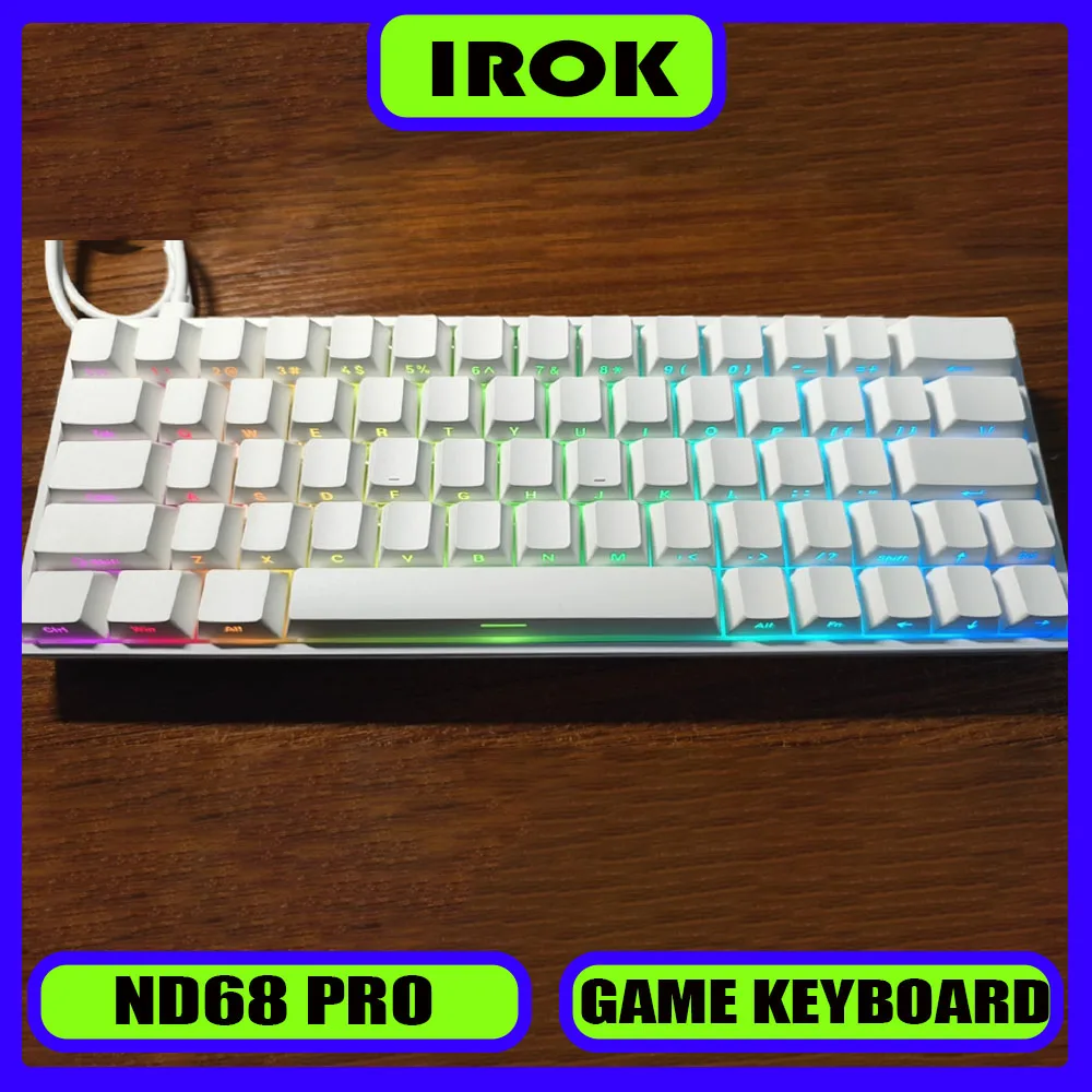 IROK ND68 Magnetic Switch Keyboard Agile Wired 8KHZ RT0.001MM Gasket Mix Switches 500HZ ARGB 0.125ms SOCD TGL Hot Swap Gift
IROK ND68 Magnetic Switch Keyboard Agile Wired 8KHZ RT0.001MM Gasket Mix Switches 500HZ ARGB 0.125ms SOCD TGL Hot Swap Gift