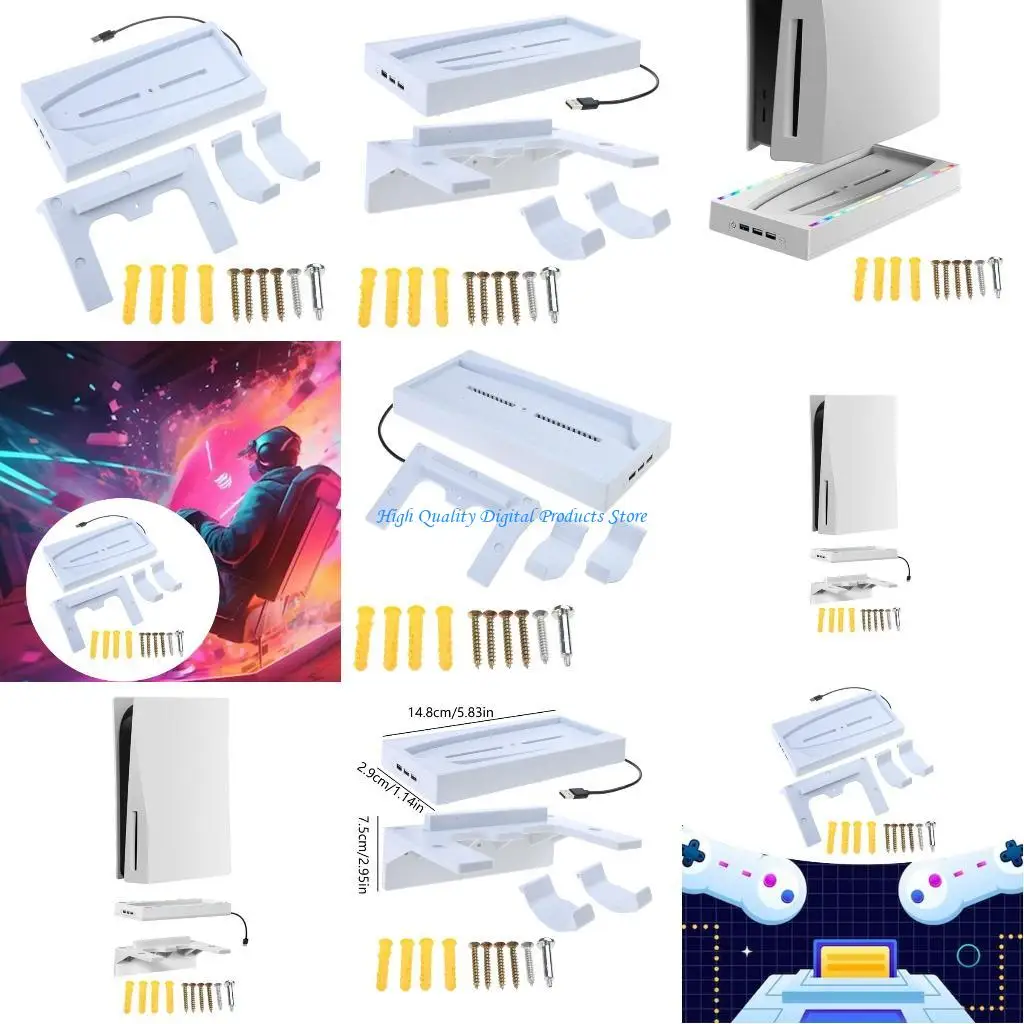 U2JE Compact Wall Stand Store Console Accentuates Gaming Setups LED Light Support
U2JE Compact Wall Stand Store Console Accentuates Gaming Setups LED Light Support