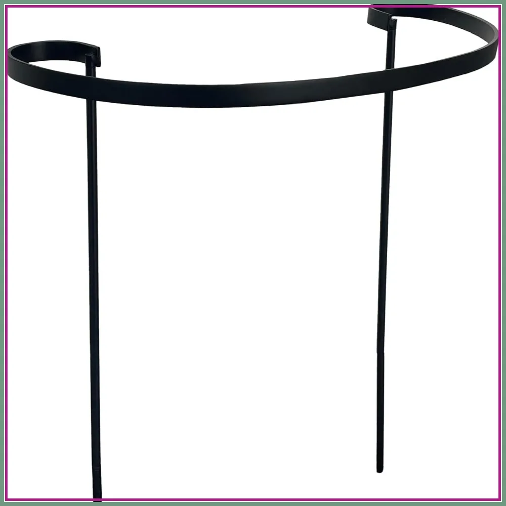 Metal Half Round Plant Support Stake, 21" Wide x 37" Tall, Black Garden Ornament
Metal Half Round Plant Support Stake, 21" Wide x 37" Tall, Black Garden Ornament