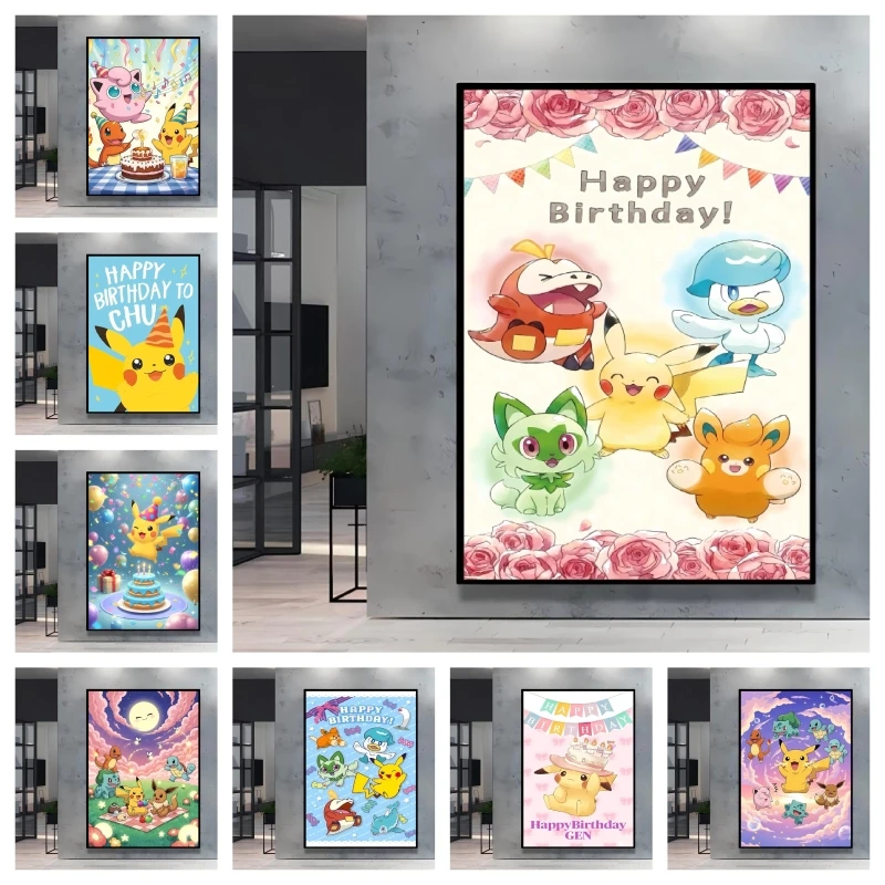 Hot Anime Canvas Poster Pokemon Pikachu Cute Cartoon Characters High Quality Home Child Room Decoration Paintings Birthday Gifts
Hot Anime Canvas Poster Pokemon Pikachu Cute Cartoon Characters High Quality Home Child Room Decoration Paintings Birthday Gifts