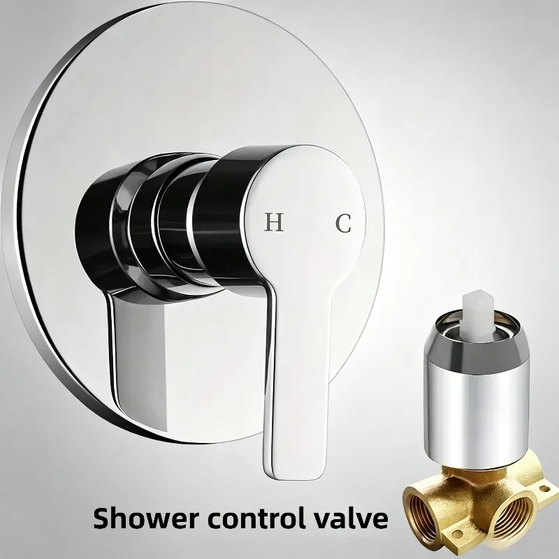 Solid Brass Concealed Shower Faucet Wall Mounted Hot Cold Water Mixing Valve Body Single Handle Bathroom Shower Mixer Tap
Solid Brass Concealed Shower Faucet Wall Mounted Hot Cold Water Mixing Valve Body Single Handle Bathroom Shower Mixer Tap